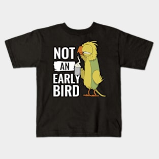 Not An Early Bird Sleepy Bird Kids T-Shirt